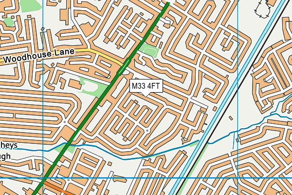 M33 4FT map - OS VectorMap District (Ordnance Survey)