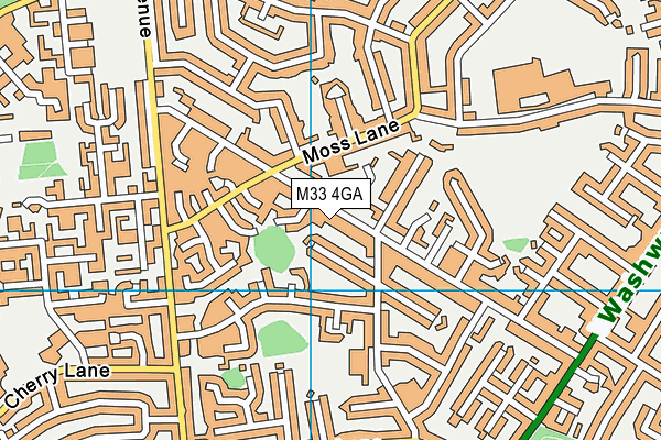 M33 4GA map - OS VectorMap District (Ordnance Survey)