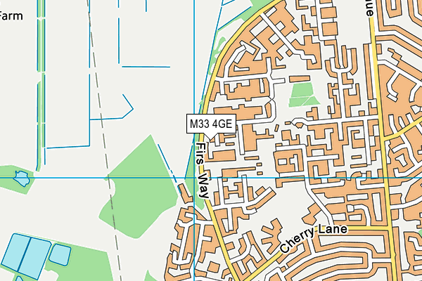 M33 4GE map - OS VectorMap District (Ordnance Survey)