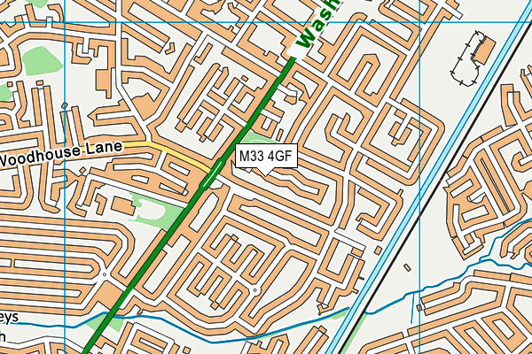 M33 4GF map - OS VectorMap District (Ordnance Survey)