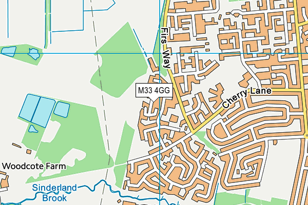 M33 4GG map - OS VectorMap District (Ordnance Survey)