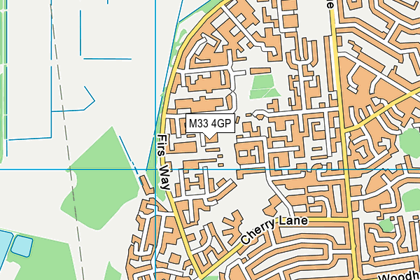 M33 4GP map - OS VectorMap District (Ordnance Survey)