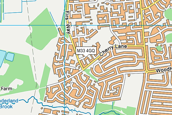 M33 4GQ map - OS VectorMap District (Ordnance Survey)