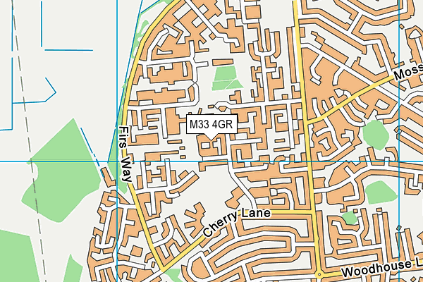 M33 4GR map - OS VectorMap District (Ordnance Survey)