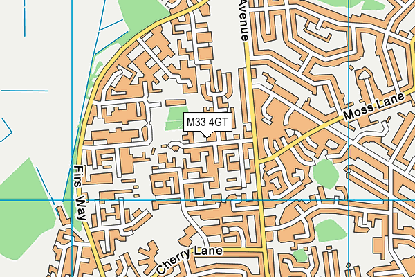 M33 4GT map - OS VectorMap District (Ordnance Survey)