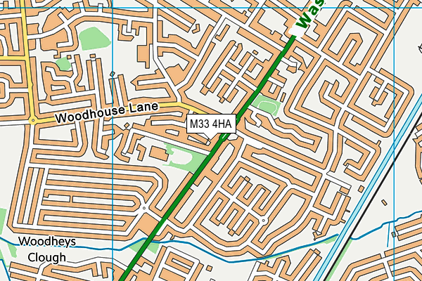 M33 4HA map - OS VectorMap District (Ordnance Survey)