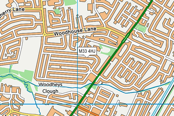 M33 4HJ map - OS VectorMap District (Ordnance Survey)