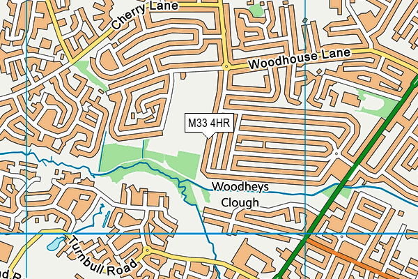 M33 4HR map - OS VectorMap District (Ordnance Survey)