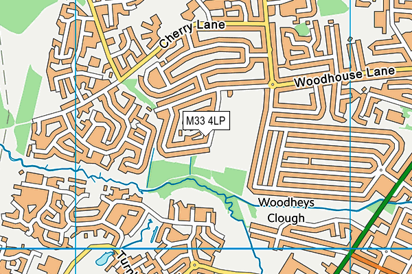 M33 4LP map - OS VectorMap District (Ordnance Survey)