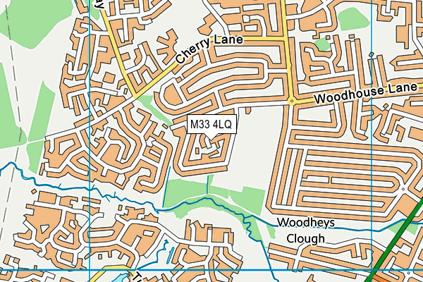 M33 4LQ map - OS VectorMap District (Ordnance Survey)