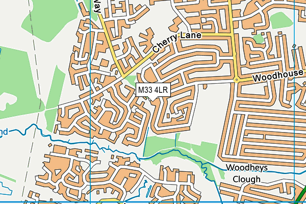 M33 4LR map - OS VectorMap District (Ordnance Survey)