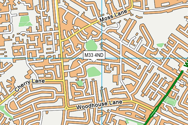 M33 4ND map - OS VectorMap District (Ordnance Survey)
