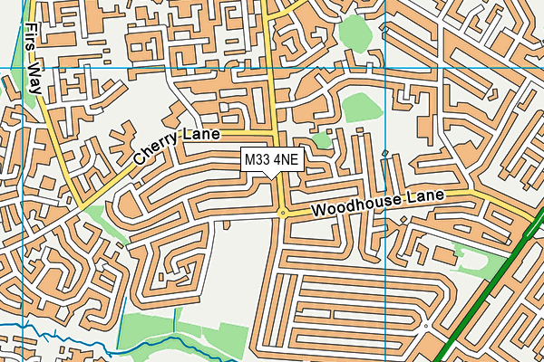 M33 4NE map - OS VectorMap District (Ordnance Survey)