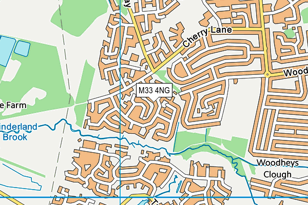 M33 4NG map - OS VectorMap District (Ordnance Survey)