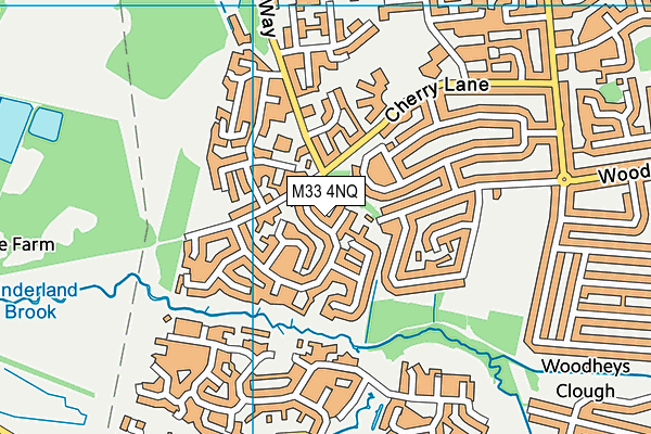 M33 4NQ map - OS VectorMap District (Ordnance Survey)