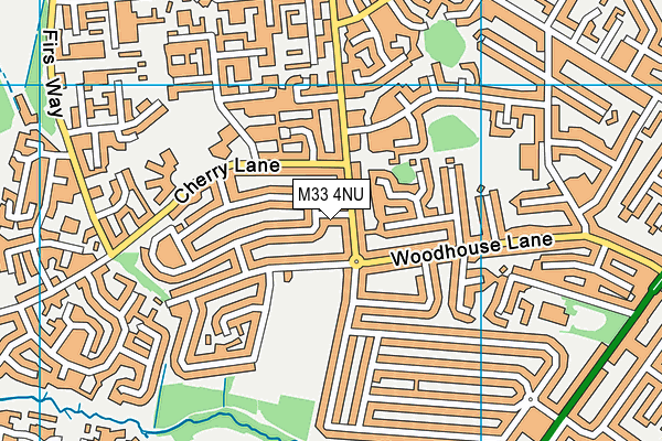 M33 4NU map - OS VectorMap District (Ordnance Survey)