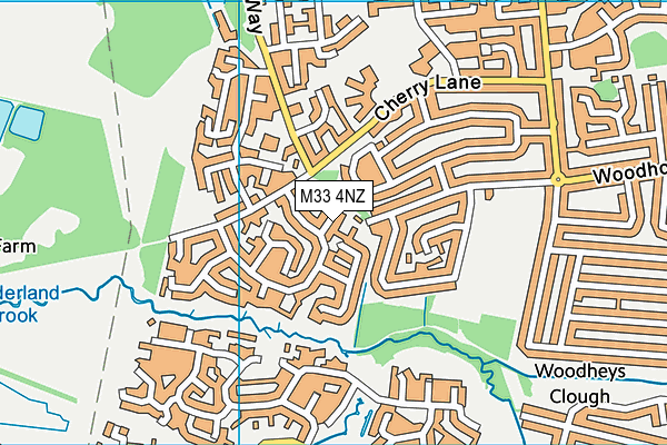 M33 4NZ map - OS VectorMap District (Ordnance Survey)