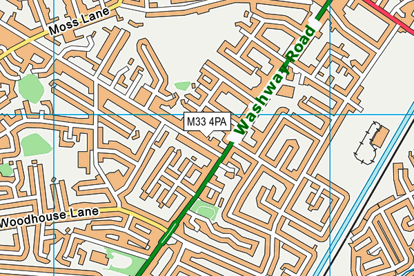 M33 4PA map - OS VectorMap District (Ordnance Survey)