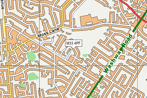 M33 4PF map - OS VectorMap District (Ordnance Survey)