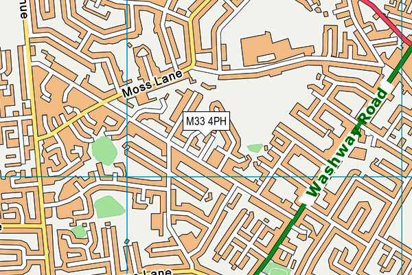 M33 4PH map - OS VectorMap District (Ordnance Survey)