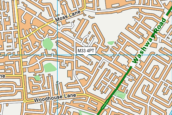 M33 4PT map - OS VectorMap District (Ordnance Survey)