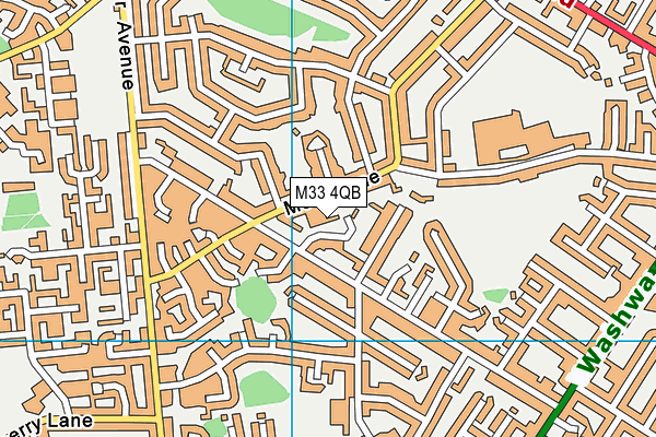 M33 4QB map - OS VectorMap District (Ordnance Survey)