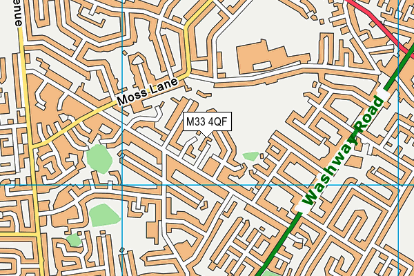 M33 4QF map - OS VectorMap District (Ordnance Survey)