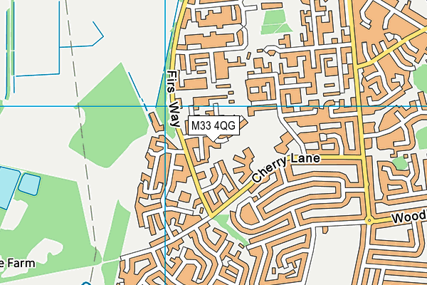 M33 4QG map - OS VectorMap District (Ordnance Survey)