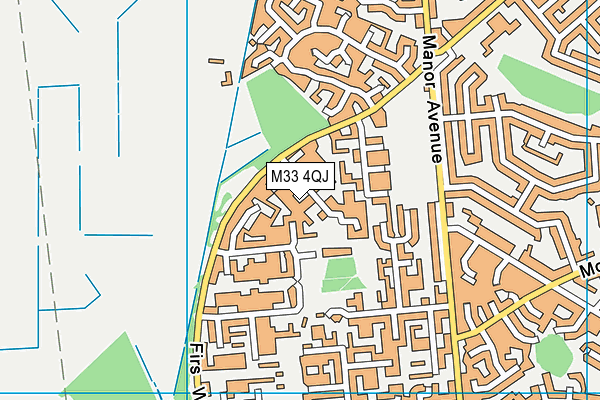 M33 4QJ map - OS VectorMap District (Ordnance Survey)