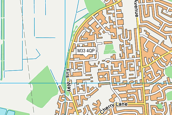 M33 4QP map - OS VectorMap District (Ordnance Survey)