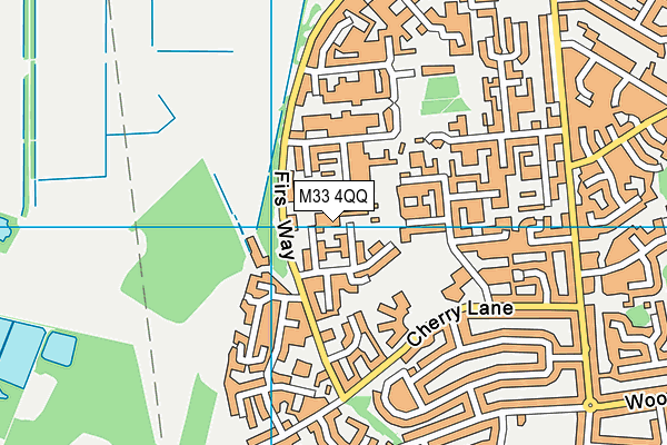 M33 4QQ map - OS VectorMap District (Ordnance Survey)