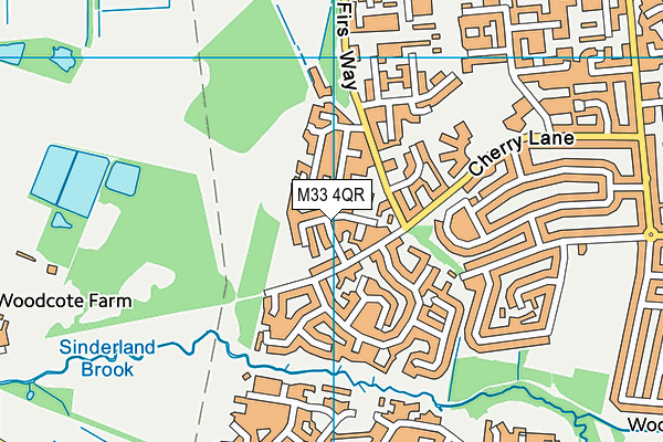 M33 4QR map - OS VectorMap District (Ordnance Survey)