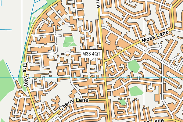 M33 4QT map - OS VectorMap District (Ordnance Survey)