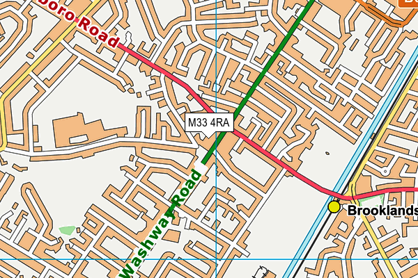 M33 4RA map - OS VectorMap District (Ordnance Survey)