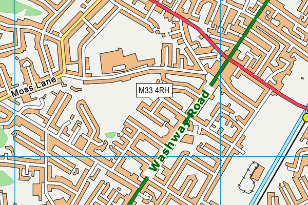 M33 4RH map - OS VectorMap District (Ordnance Survey)