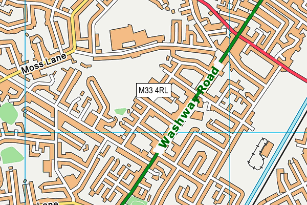 M33 4RL map - OS VectorMap District (Ordnance Survey)