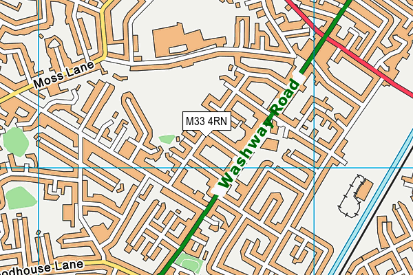 M33 4RN map - OS VectorMap District (Ordnance Survey)