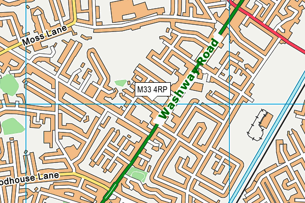 M33 4RP map - OS VectorMap District (Ordnance Survey)