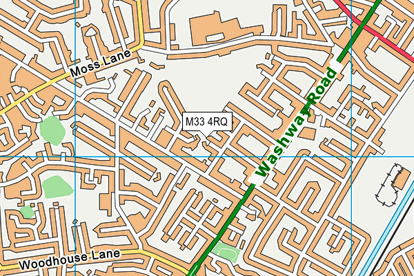M33 4RQ map - OS VectorMap District (Ordnance Survey)