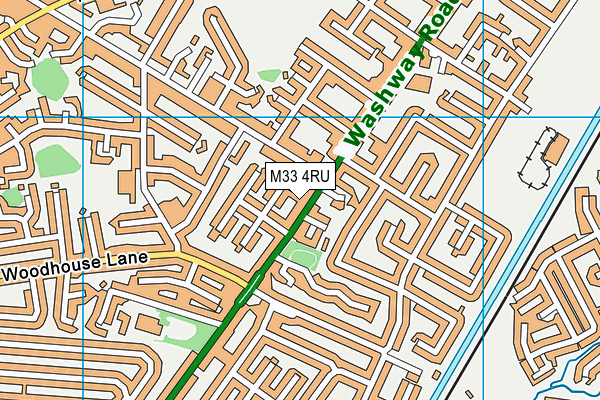 M33 4RU map - OS VectorMap District (Ordnance Survey)