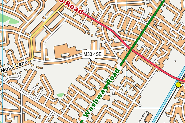 M33 4SE map - OS VectorMap District (Ordnance Survey)