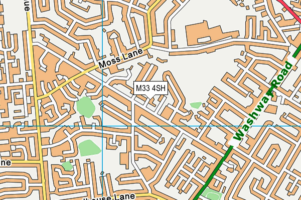 M33 4SH map - OS VectorMap District (Ordnance Survey)