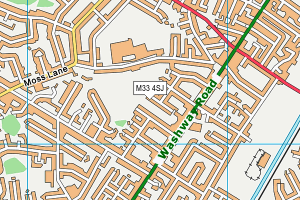 M33 4SJ map - OS VectorMap District (Ordnance Survey)