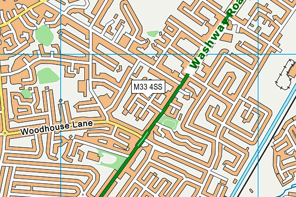 M33 4SS map - OS VectorMap District (Ordnance Survey)