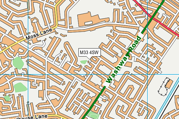 M33 4SW map - OS VectorMap District (Ordnance Survey)