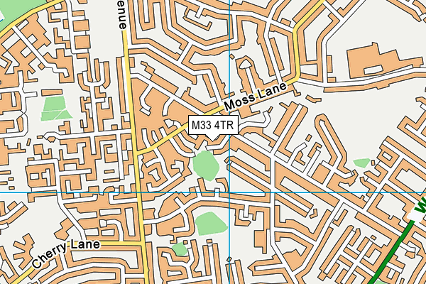 M33 4TR map - OS VectorMap District (Ordnance Survey)