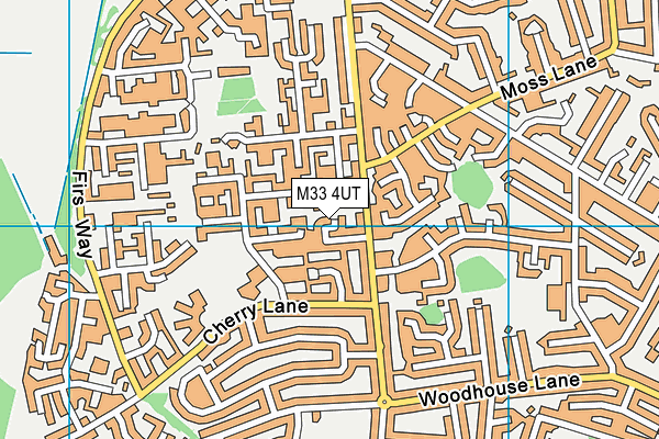 M33 4UT map - OS VectorMap District (Ordnance Survey)