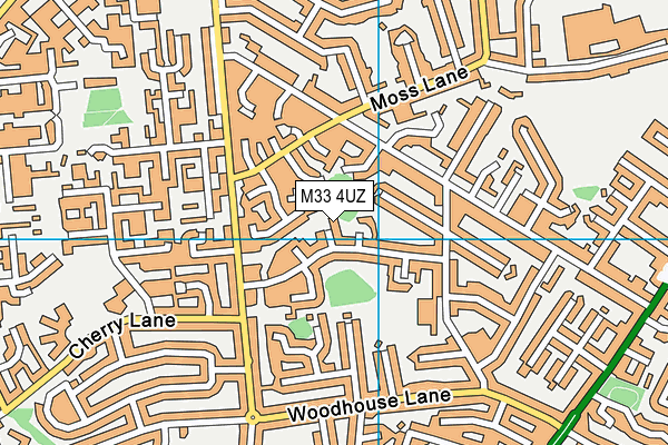 M33 4UZ map - OS VectorMap District (Ordnance Survey)