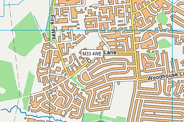 M33 4WE map - OS VectorMap District (Ordnance Survey)