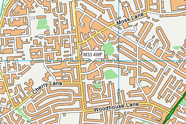 M33 4WF map - OS VectorMap District (Ordnance Survey)